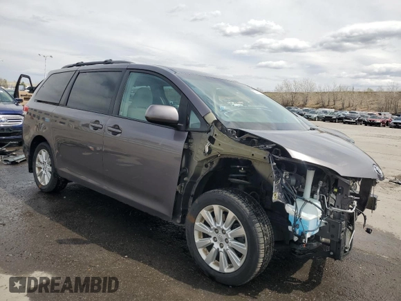 2012 Toyota Sienna LE with VIN 5TDJK3DC8CS047122, listed as a Copart auction lot 52036115 with 76,869 mi miles and Salvage Title. Bid and sale history available at carsss.com. Image 4.