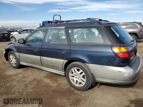 2000 Subaru Legacy Outback with VIN 4S3BH6750Y6616991, listed as a Copart auction lot 43860405 with 206,287 mi miles and Salvage title. Bid and sale history available at DreamBid. Image 2.
