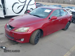 2007 Lexus IS 250 with VIN JTHCK262575010496, listed as a IAAI auction lot 41641740 with 141,664 mi miles. Bid and sale history available at carsss.com. Image 2.