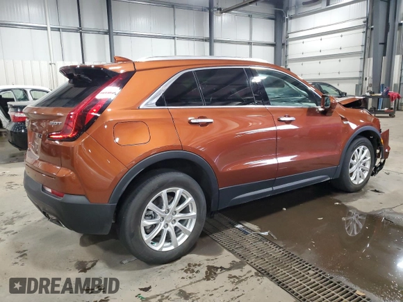 2019 Cadillac XT4 AWD Luxury with VIN 1GYFZBR44KF147644, listed as a Copart auction lot 42345385 with 50,919 mi miles and Salvage Title. Bid and sale history available at carsss.com. Image 3.