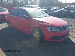 2015 Volkswagen Jetta Sedan 2.0L S with VIN 3VW2K7AJ4FM403100, listed as a IAAI auction lot 41758735 with 999,999 mi miles. Bid and sale history available at carsss.com. Image 1.