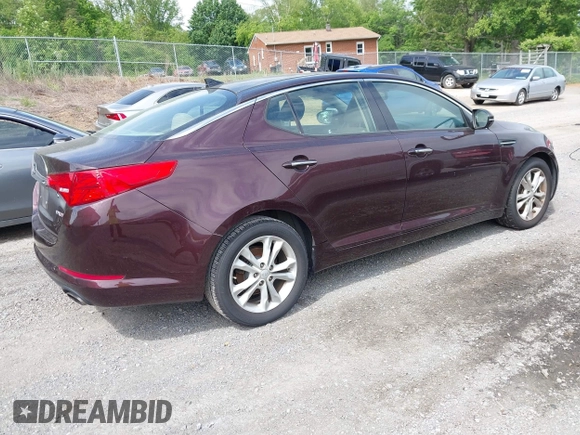 2013 Kia Optima EX with VIN 5XXGN4A70DG147510, listed as a IAAI auction lot 42211671 with 138,947 mi miles and . Bid and sale history available at carsss.com. Image 4.
