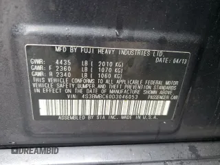 2013 Subaru Legacy Premium z VIN 4S3BMBC60D3046053, wystawiony jako Copart lot #51406815 z przebiegiem 199 978 mil mil oraz Szkoda całkowita • Salvage title. Historia ofert i sprzedaży dostępna na DreamBid. Obrazek 12.