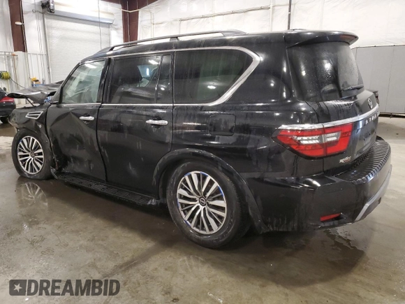 2021 Nissan Armada SL with VIN JN8AY2BB9M9795028, listed as a Copart auction lot 46712335 with 91,992 mi miles and Clean Title. Bid and sale history available at carsss.com. Image 2.