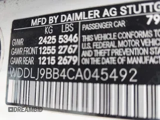 2012 Mercedes-Benz CLS 550 with VIN WDDLJ9BB4CA045492, listed as a IAAI auction lot 42154669 with 177,762 mi miles and . Bid and sale history available at DreamBid. Image 9.