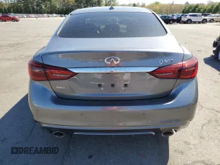 2020 Infiniti Q50 Red Sport 400 with VIN JN1FV7ARXLM660161, listed as a Copart auction lot 54141115 with 78,476 mi miles and Salvage title. Bid and sale history available at DreamBid. Image 6.