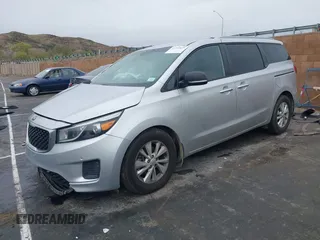 2016 Kia Sedona LX with VIN KNDMB5C13G6212492, listed as a IAAI auction lot 41793029 with 99,176 mi miles. Bid and sale history available at carsss.com. Image 16.