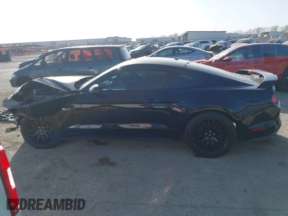 2019 Ford Mustang GT with VIN 1FA6P8CFXK5201985, listed as a IAAI auction lot 41740987 with 77,500 mi miles. Bid and sale history available at carsss.com. Image 14.