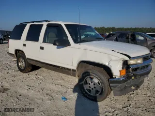 1995 Chevrolet Tahoe with VIN 1GNEK13K9SJ454349, listed as a Copart auction lot 75021914 with 287,175 mi miles and Salvage Title. Bid and sale history available at carsss.com. Image 4.