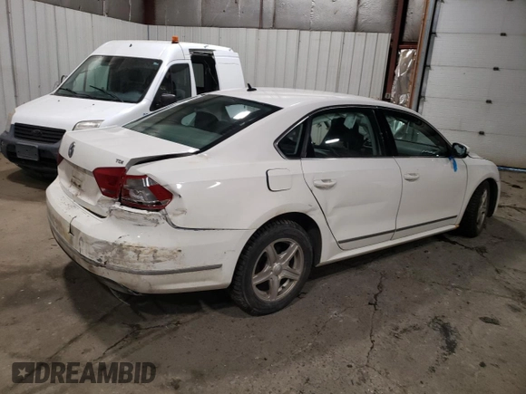 2014 Volkswagen Passat with VIN 1VWAN7A39EC012884, listed as a Copart auction lot 85518584 with Not provided miles and Salvage title. Bid and sale history available at DreamBid. Image 3.