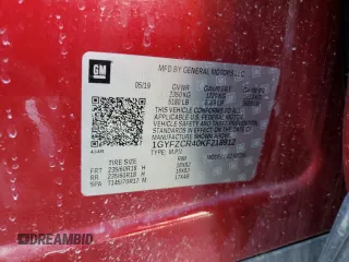 2019 Cadillac XT4 FWD Premium Luxury with VIN 1GYFZCR40KF218912, listed as a Copart auction lot 52362265 with 86,310 mi miles and Clean Title. Bid and sale history available at DreamBid. Image 13.