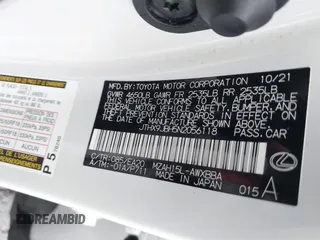 2022 Lexus UX 250h z VIN JTHX9JBH5N2056118, wystawiony jako IAAI lot #41538359 z przebiegiem 32 699 mil mil oraz . Historia ofert i sprzedaży dostępna na DreamBid. Obrazek 9.
