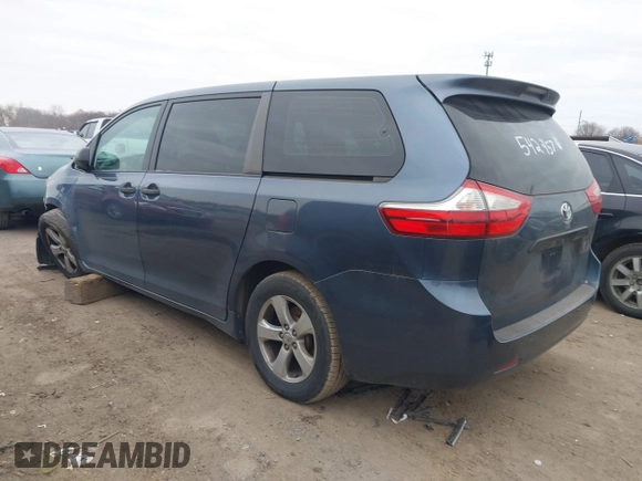 2015 Toyota Sienna L with VIN 5TDZK3DC6FS542457, listed as a IAAI auction lot 41072508 with 167,509 mi miles and . Bid and sale history available at DreamBid. Image 3.