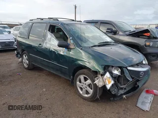 2002 Mazda MPV LX with VIN JM3LW28J020317050, listed as a IAAI auction lot 41106620 with 194,147 mi miles. Bid and sale history available at carsss.com. Image 1.