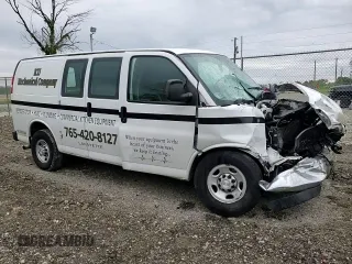 2018 Chevrolet Express Cargo z VIN 1GCWGAFG7J1906965, wystawiony jako Copart lot #56163435 z przebiegiem Nie podano mil oraz Szkoda całkowita • Salvage title. Historia ofert i sprzedaży dostępna na DreamBid. Obrazek 14.