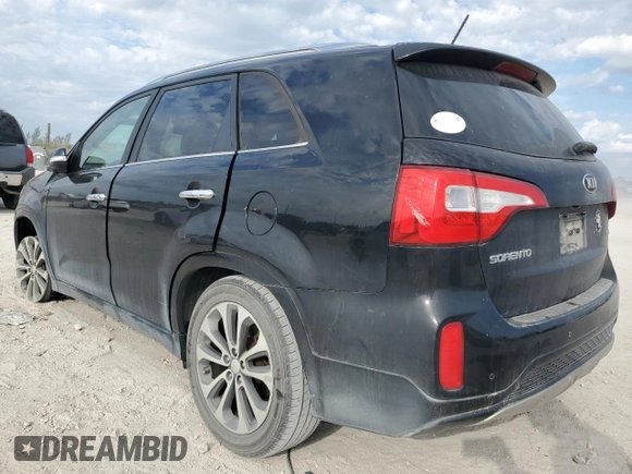 2015 Kia Sorento SX with VIN 5XYKW4A7XFG647597, listed as a Copart auction lot 48148365 with 186,022 mi miles and Salvage Title. Bid and sale history available at carsss.com. Image 2.