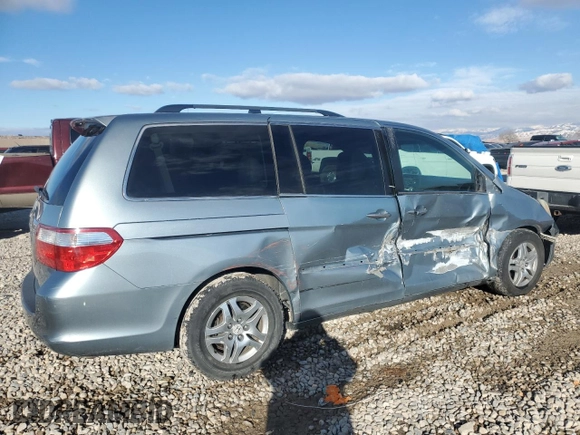 2007 Honda Odyssey EX-L with VIN 5FNRL38647B023186, listed as a Copart auction lot 87697035 with 190,884 mi miles and Salvage Title. Bid and sale history available at carsss.com. Image 3.