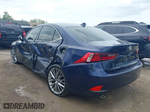 2015 Lexus IS 250 with VIN JTHCF1D20F5023138, listed as a IAAI auction lot 42251286 with 106,145 mi miles and . Bid and sale history available at DreamBid. Image 3.