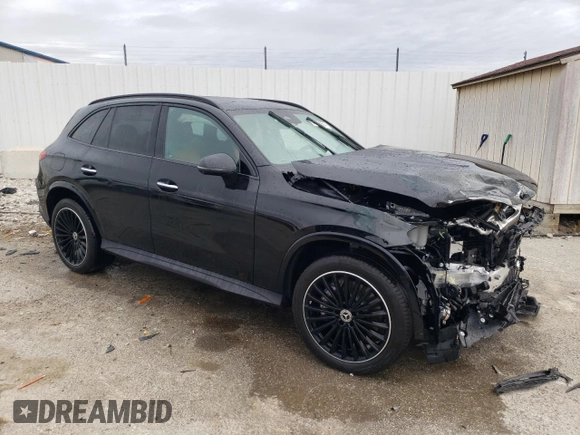 2024 Mercedes-Benz GLC with VIN W1NKM4GB8RF229430, listed as a Copart auction lot 78888904 with 0 mi miles and Salvage Title. Bid and sale history available at carsss.com. Image 4.
