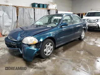 1998 Honda Civic EX z VIN 1HGEJ8649WL012457, wystawiony jako Copart lot #76780314 z przebiegiem 150 709 mil mil oraz Szkoda całkowita • Salvage title. Historia ofert i sprzedaży dostępna na DreamBid. Obrazek 1.