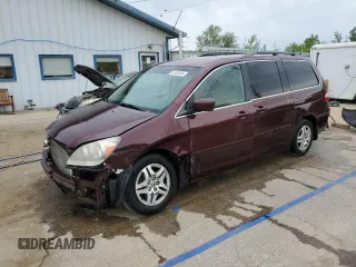 2007 Honda Odyssey EX с VIN 5FNRL384X7B107897, выставлен на аукционе Copart как лот 57430345 с пробегом 233 907 миль миль и Списание • Salvage title. История ставок и продаж доступна на DreamBid. Изображение 1.
