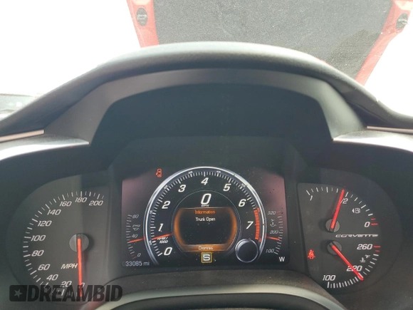 2014 Chevrolet Corvette 2LT with VIN 1G1YC2D76E5117047, listed as a Copart auction lot 59608325 with 33,085 mi miles and Salvage title. Bid and sale history available at DreamBid. Image 9.