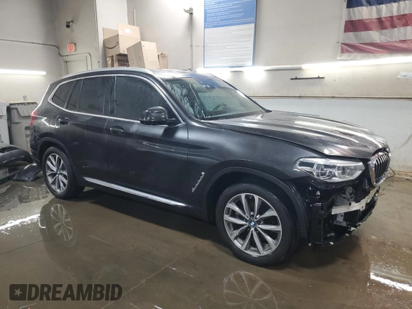 2019 BMW X3 xDrive30i with VIN 5UXTR9C50KLR05045, listed as a Copart auction lot 50721855 with 62,139 mi miles and Salvage Title. Bid and sale history available at DreamBid. Image 4.