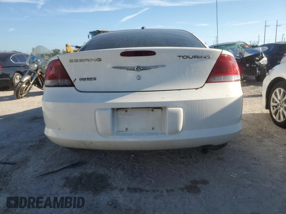 2005 Chrysler Sebring Touring with VIN 1C3EL56R05N637579, listed as a Copart auction lot 43818505 with Not provided miles and Non repairable. Bid and sale history available at DreamBid. Image 6.