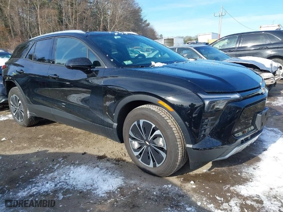 2024 Chevrolet Blazer EV eAWD LT with VIN 3GNKDBRJ9RS287484, listed as a IAAI auction lot 41376505 with 1,563 mi miles. Bid and sale history available at carsss.com. Image 1.
