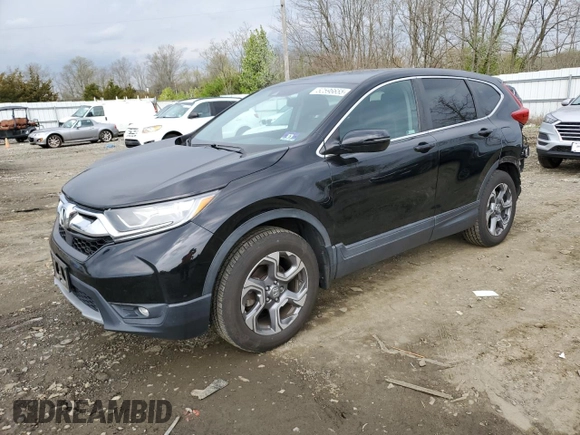 2019 Honda CR-V EX with VIN 2HKRW2H52KH625751, listed as a Copart auction lot 52596655 with 118,615 mi miles and Salvage Title. Bid and sale history available at carsss.com. Image 1.