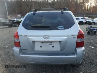 2007 Hyundai Tucson SE with VIN KM8JN12D17U587870, listed as a Copart auction lot 80851704 with 185,437 mi miles and Salvage Title. Bid and sale history available at carsss.com. Image 6.