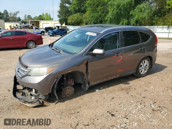 2012 Honda CR-V EX-L with VIN 5J6RM4H7XCL028504, listed as a Copart auction lot 57231965 with 182,985 mi miles and Salvage title. Bid and sale history available at DreamBid. Image 1.