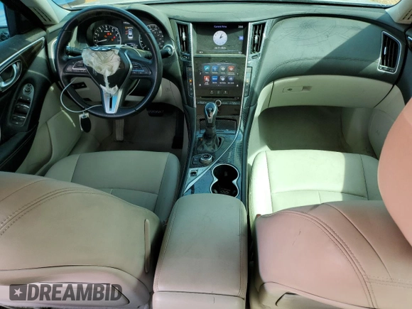 2018 Infiniti Q50 2.0t LUXE with VIN JN1CV7AP3JM240319, listed as a Copart auction lot 52751455 with 74,837 mi miles and Clean Title. Bid and sale history available at carsss.com. Image 8.