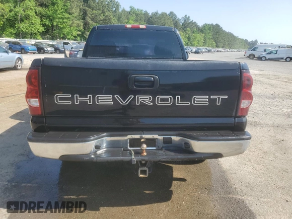 2006 Chevrolet Silverado 1500 Work Truck with VIN 3GCEC14X46G233569, listed as a Copart auction lot 53571885 with 186,342 mi miles and Salvage Title. Bid and sale history available at carsss.com. Image 6.