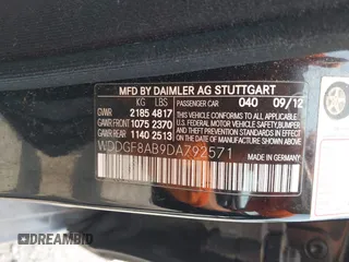 2013 Mercedes-Benz C 300 Sport with VIN WDDGF8AB9DA792571, listed as a IAAI auction lot 42455344 with 122,238 mi miles and . Bid and sale history available at DreamBid. Image 9.