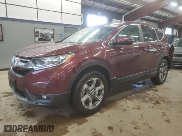 2019 Honda CR-V EX with VIN 2HKRW2H52KH662962, listed as a Copart auction lot 55808015 with 10,899 mi miles and Salvage Title. Bid and sale history available at DreamBid. Image 1.