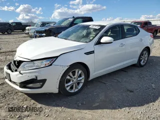 2012 Kia Optima EX z VIN 5XXGN4A79CG089637, wystawiony jako Copart lot #46679115 z przebiegiem 181 464 mil mil oraz Szkoda całkowita • Salvage title. Historia ofert i sprzedaży dostępna na DreamBid. Obrazek 1.