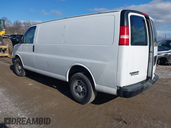 2014 Chevrolet Express Cargo Van with VIN 1GCWGFCA2E1148147, listed as a IAAI auction lot 41101132 with 110,648 mi miles. Bid and sale history available at carsss.com. Image 3.