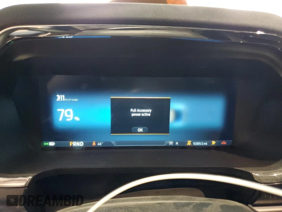2023 Ford F-150 Lightning Pro z VIN 1FT6W1EV3PWG34249, wystawiony jako Copart lot #46901535 z przebiegiem 9 389 mil mil oraz Szkoda całkowita • Salvage title. Historia ofert i sprzedaży dostępna na DreamBid. Obrazek 9.