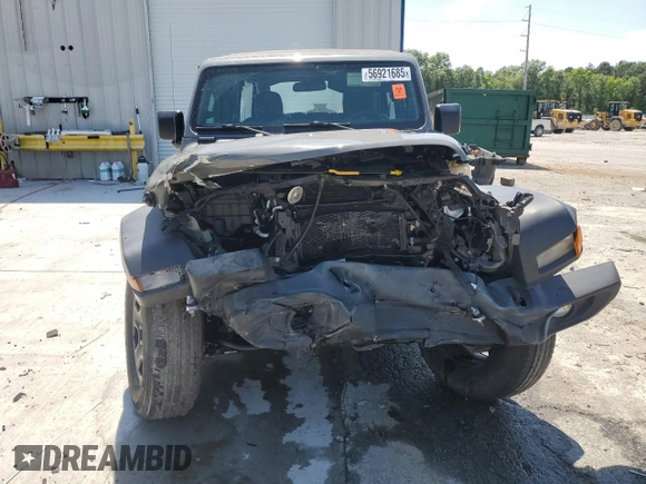 2021 Jeep Wrangler Unlimited Sport S with VIN 1C4HJXDG1MW730308, listed as a Copart auction lot 56921685 with 28,391 mi miles and Salvage title. Bid and sale history available at DreamBid. Image 5.