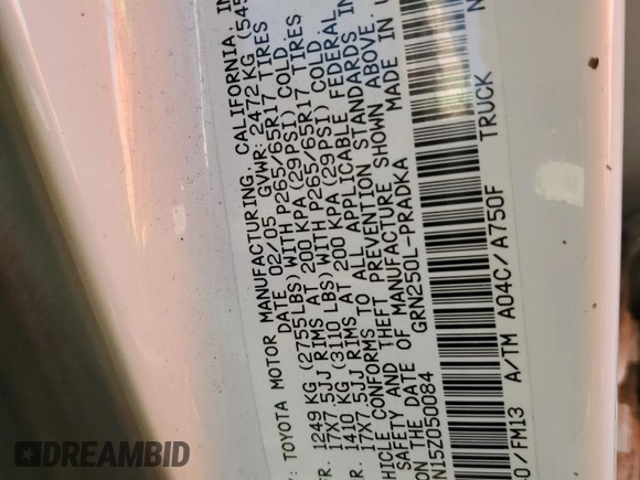 2005 Toyota Tacoma z VIN 5TEMU52N15Z050084, wystawiony jako Copart lot #89392445 z przebiegiem 158 752 mil mil oraz Szkoda całkowita • Salvage title. Historia ofert i sprzedaży dostępna na DreamBid. Obrazek 15.