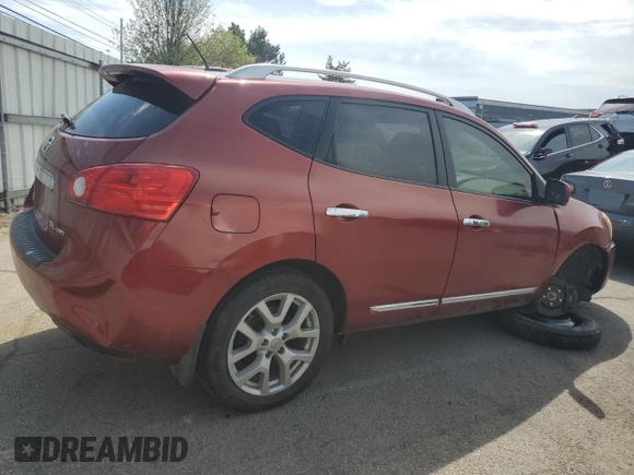2012 Nissan Rogue S with VIN JN8AS5MV6CW413693, listed as a Copart auction lot 53064725 with 144,178 mi miles and Salvage Title. Bid and sale history available at DreamBid. Image 3.