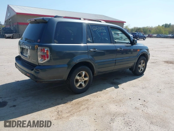 2006 Honda Pilot EX with VIN 2HKYF18466H508824, listed as a IAAI auction lot 42251893 with 287,789 mi miles and . Bid and sale history available at DreamBid. Image 4.