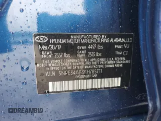 2019 Hyundai Sonata Sport z VIN 5NPE34AF3KH785711, wystawiony jako Copart lot #56383975 z przebiegiem 60 497 mil mil oraz Szkoda całkowita • Salvage title. Historia ofert i sprzedaży dostępna na DreamBid. Obrazek 13.