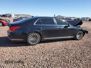 2017 Genesis G90 5.0L Ultimate with VIN KMHG54JH1HU031365, listed as a Copart auction lot 42460714 with 114,816 mi miles and Salvage Title. Bid and sale history available at carsss.com. Image 3.