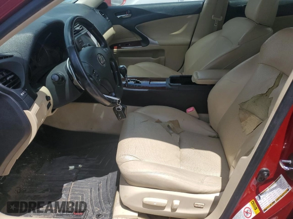 2007 Lexus IS 350 with VIN JTHBE262875014805, listed as a Copart auction lot 65208685 with 168,036 mi miles and Salvage title. Bid and sale history available at DreamBid. Image 7.