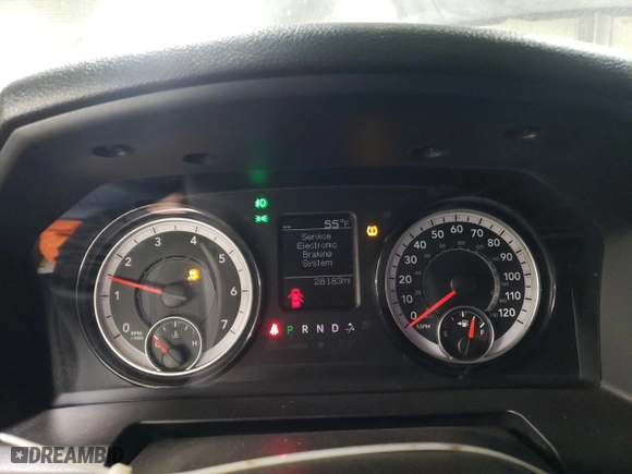 2021 Ram 1500 Classic Tradesman with VIN 3C6RR7KG4MG706025, listed as a Copart auction lot 48342585 with 28,183 mi miles and Salvage Title. Bid and sale history available at carsss.com. Image 9.