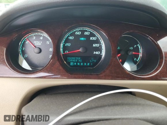 2009 Buick Lucerne CXL-4 with VIN 1G4HD57109U140442, listed as a Copart auction lot 52581675 with 139,969 mi miles and Salvage Title. Bid and sale history available at carsss.com. Image 9.