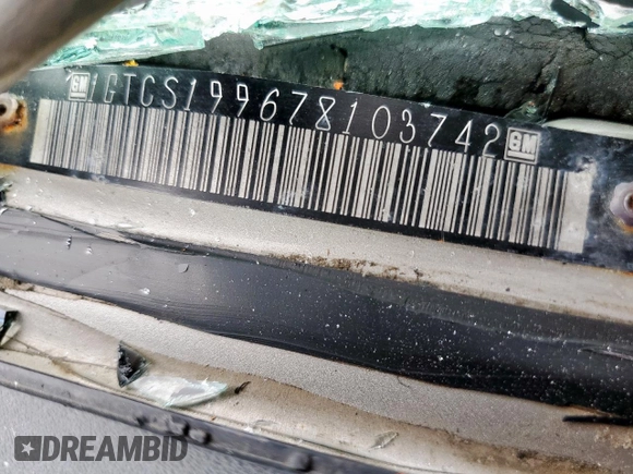 2007 GMC Canyon SLE1 with VIN 1GTCS199678103742, listed as a Copart auction lot 59580565 with Not provided miles and Non repairable. Bid and sale history available at DreamBid. Image 12.