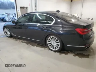 2017 BMW 7 Series 740i xDrive with VIN WBA7E4C53HGU99097, listed as a Copart auction lot 43945695 with 117,790 mi miles and Salvage Title. Bid and sale history available at carsss.com. Image 2.